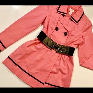 Belted Women’s Double-Breasted Over Coat Size M
